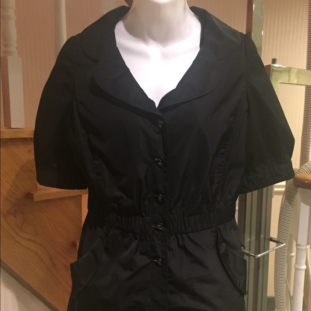 NWOT Black short sleeve water repellent light weight jacket ,also wear as a top